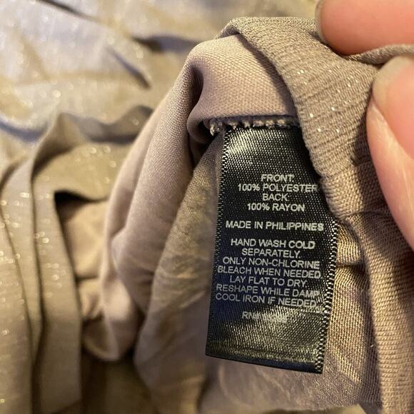 Express Y2K Rave Tank Top Womens SP Ruched Brown Party Cottage Coquette Shimmer - Picture 4 of 8